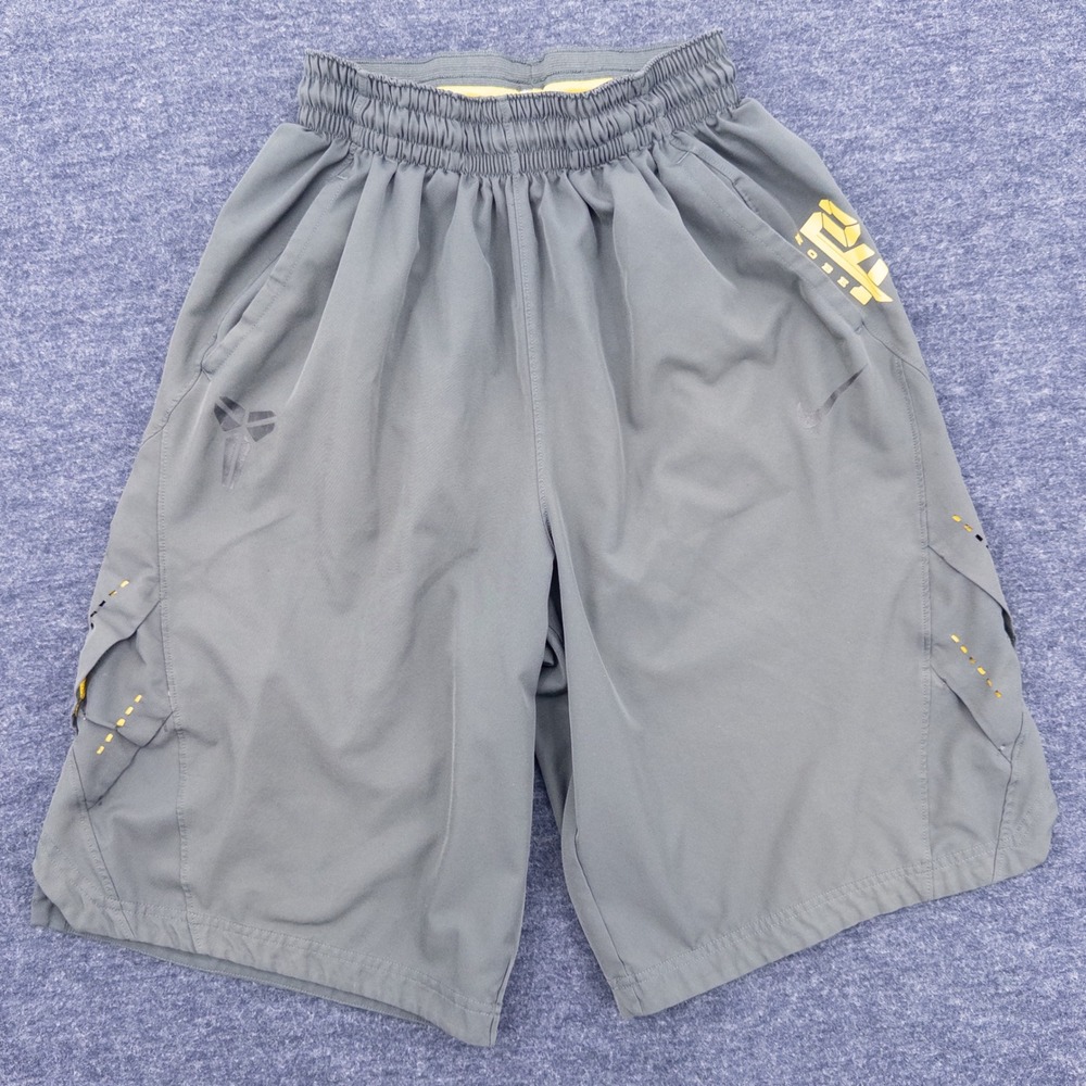 Nike Kobe Bryant Basketball Shorts Mens M Gray Dri-FIT Mamba Excellent